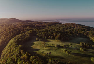 Mölle Golfklubb från ovan.